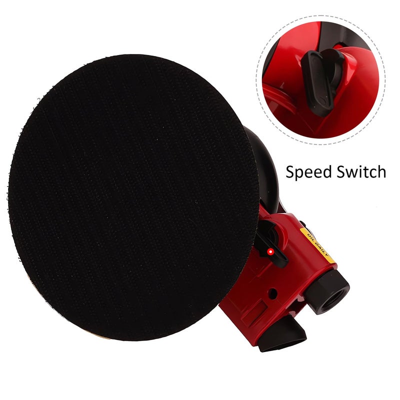 Gedu Professional Air Random Orbital Palm Sander, Dual Action Pneumatic Sander, Low Vibration, Heavy Duty - Image 4